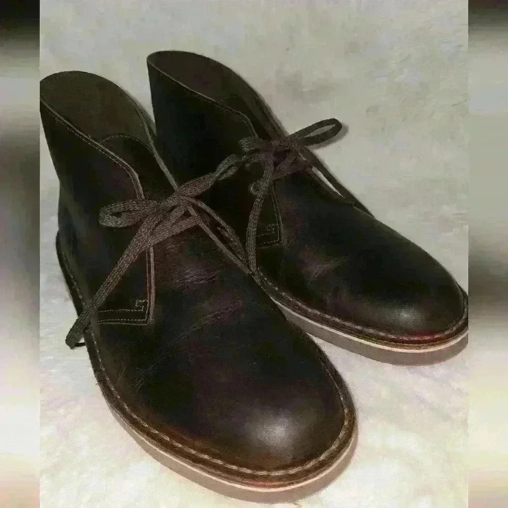 Clarks dark brown leather boots